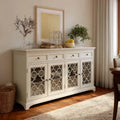 Sideboard Holz 160x40x85 cm - Creme - Klassisches Design