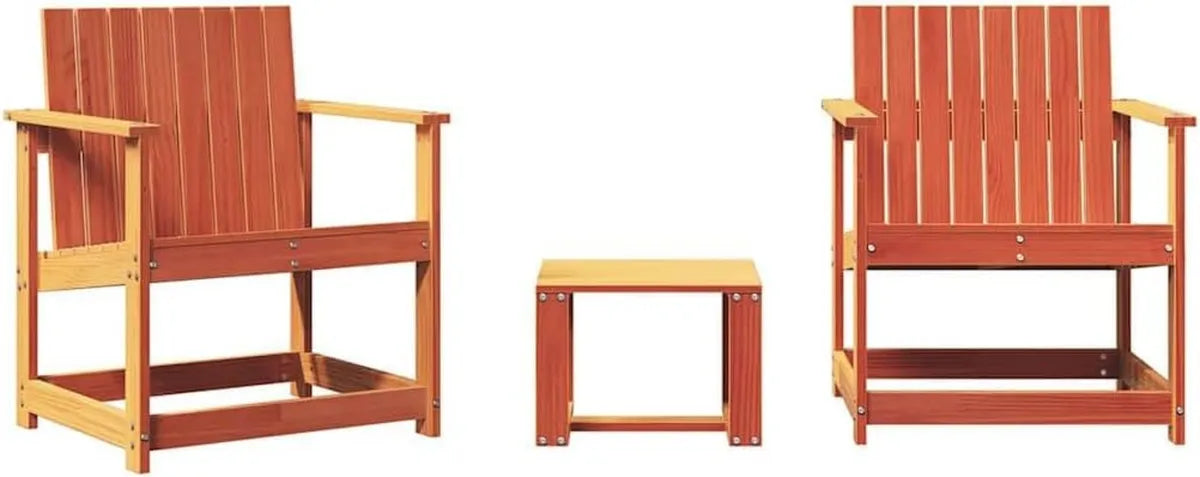 Set lounge da giardino in legno di pino per terrazza - Mobili da esterno confortevoli