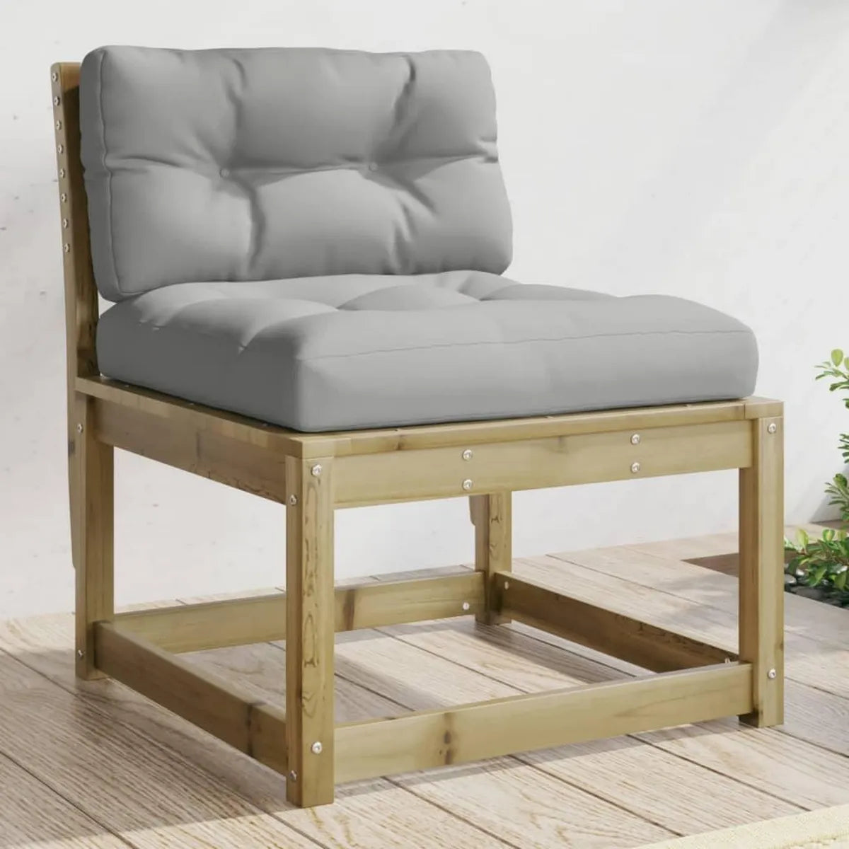Set di Divani da Giardino in Legno di Pino con Cuscini Impermeabili