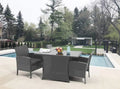 Set 3 Pezzi Mobili da Giardino in Polyrattan con Cuscini per Interni ed Esterni