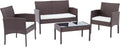 Set da Giardino in Polyrattan Ramunda, Resistente alle Intemperie, Marrone