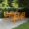 Set da pranzo giardino 5 pezzi in acacia, tavolo e sedie per veranda, balcone e piscina
