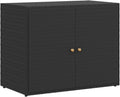 Armadio da Giardino in Polyrattan Nero 100x55,5x80 cm