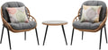 Set Salotto da Giardino in Rattan Sintetico con Divano, Poltrone e Tavolino, Ideale per Esterni