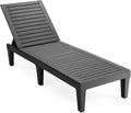 Sdraio da Giardino Regolabile Impermeabile, Lettino Prendisole per Esterni 180 kg, Nero