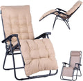 Sedia Reclinabile da Giardino Salvaspazio in Textilene Beige