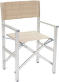 Lettino Prendisole in Alluminio e Textilene con Tettuccio per Piscina e Giardino, Colore Beige, Modello Jesolo