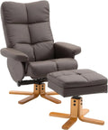 Poltrona Relax Reclinabile in Pelle PU Marrone con Poggiapiedi - HOMCOM