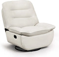 Poltrona Relax Reclinabile Manuale in Tessuto Lino Beige con Poggiapiedi