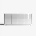 Sideboard Hochglanz Weiß 160x40x80 cm - Modernes Design