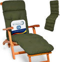 Cuscino Imbottito per Sdraio da Giardino 200x50x8cm Verde Oliva - Extra Comfort per Sedie Dondolo