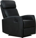 Poltrona Relax Reclinabile Ergonomica in Pelle PU Nera