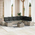 Set Divani da Giardino Modulare con Cuscini Impermeabili, Design Moderno per Esterni, 9 Pezzi