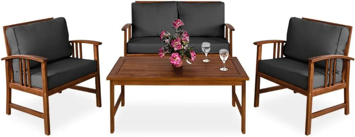 Set Arredamento da Giardino in Legno di Acacia FSC Atlas