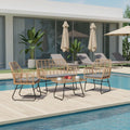 Set Arredo Giardino: Divano 2 Posti, 2 Poltrone, Tavolo e Cuscini