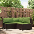 Set Divani da Giardino in Polyrattan con Cuscini, Divano Letto Moderno per Esterni