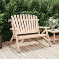 Lechnical Panca da Giardino 2 Posti in Legno di Abete 119x85x98cm