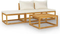 Set Salotto da Giardino in Legno d'Acacia con Cuscini