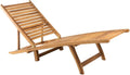 Lettino Prendisole in Teak per Giardino e Piscina