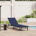 Lettino Prendisole in Rattan Grigio con Cuscino per Giardino e Piscina