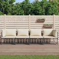 Set di Mobili da Giardino in Rattan Sintetico con Cuscini Antracite, 4 Pezzi