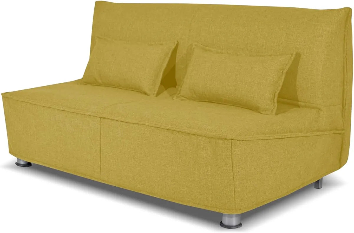 Divano Letto 3 Posti Levante con Materasso 160x190, Rete Richiudibile, Fodera Rimovibile e Cuscini Inclusi