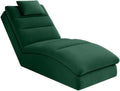 Chaise Longue di Lusso Verde Reclinabile con Cuscino poggiatesta, 85x170x92 cm