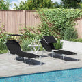 Set di 2 sedie a sdraio pieghevoli in poliestere con telaio in acciaio, 58x188x77 cm, per giardino e piscina, confortevoli e regolabili