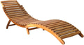 Chaise longue reclinabile in acacia con cuscino per esterno, piscina e giardino