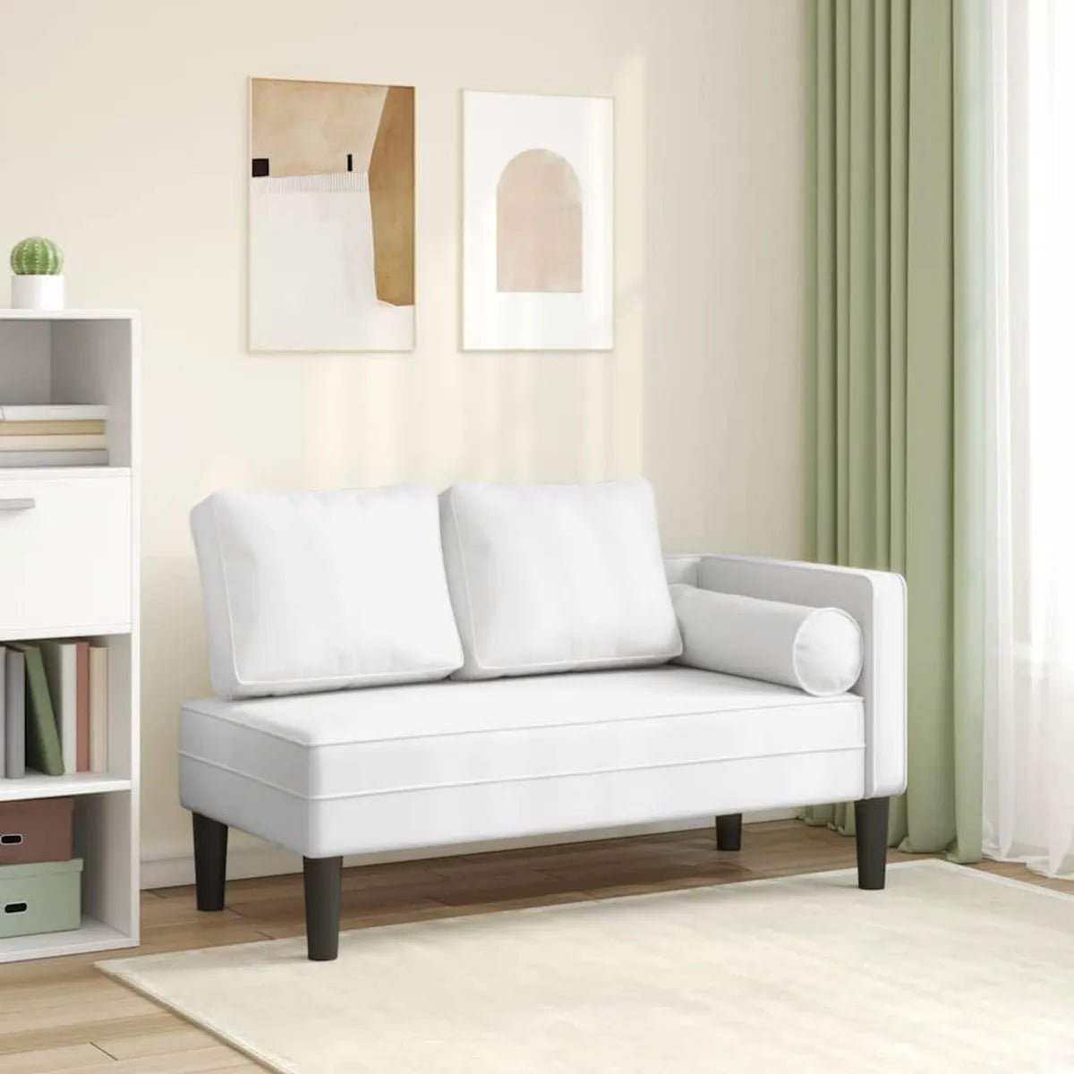 Poltrona Relax in Ecopelle Bianca con Cuscino - Design Moderno per Soggiorno