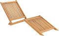 Lettino prendisole pieghevole in teak massiccio per giardino e piscina