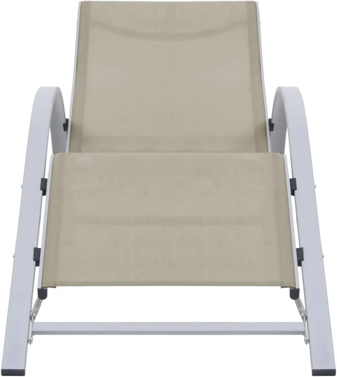 Poltrona reclinabile ergonomica da giardino e spiaggia in alluminio e acciaio con tessuto textilene