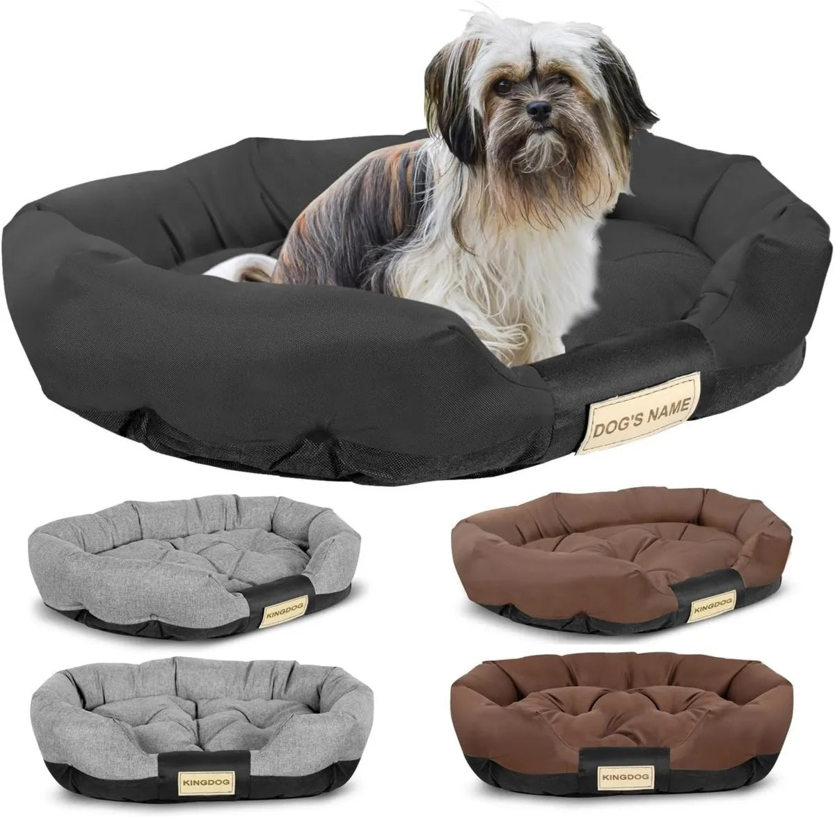 Cuccia XXL per Cani Impermeabile e Lavabile 130x105 cm - Nero