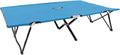 Lettino doppio pieghevole in acciaio blu, tessuto poliestere 600D, 194x124x44 cm, supporta fino a 240 kg, per giardino, spiaggia e piscina