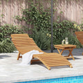 Sdraio Pieghevole in Teak Marrone per Giardino e Terrazza