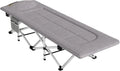 Outsunny Lettino da Campeggio Pieghevole con Cuscino e Tasca, Struttura in Acciaio e Tessuto Oxford, 185x65x37 cm, Grigio