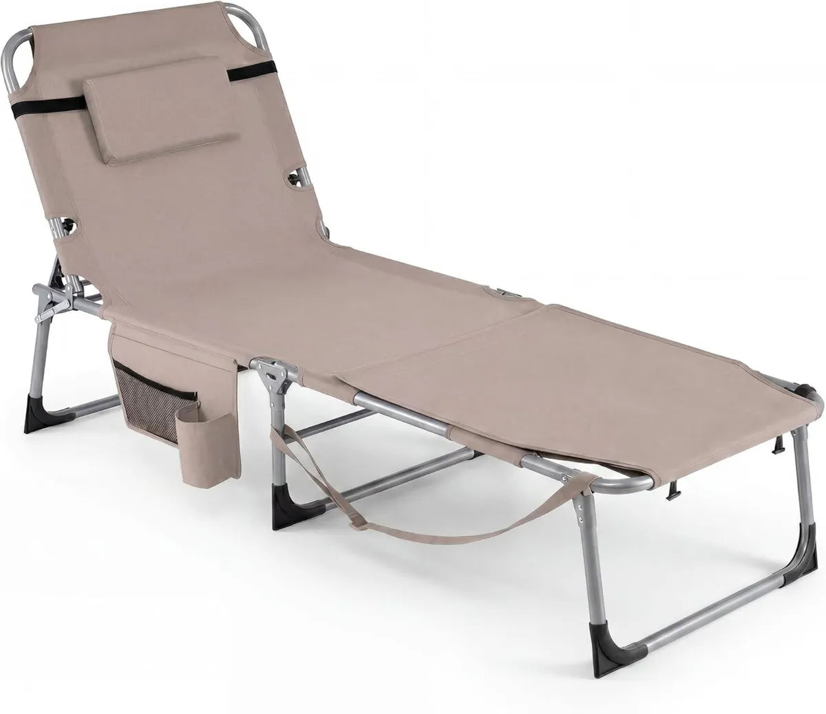 Sdraio Pieghevole Portatile con Cuscino e Fori per Viso e Braccia, 194x60x36 cm, per Giardino e Piscina, Capacità 180 kg