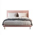 Double Bed Upholstered Fabric 200x150x100 cm - Pink - Modern Style