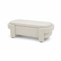 Panca con Contenitore Tessuto Beige
