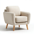 Armchair Fabric Upholstered 75x85x85 cm - Beige - Modern Design