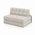 Divano letto pieghevole in tessuto beige