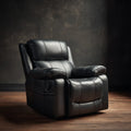 Recliner Chair Faux Leather Upholstery 90x85x100 cm - Black - Modern Design