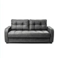 Modern Sofa Set Fabric Upholstery 200x90x85 cm - Dark Gray