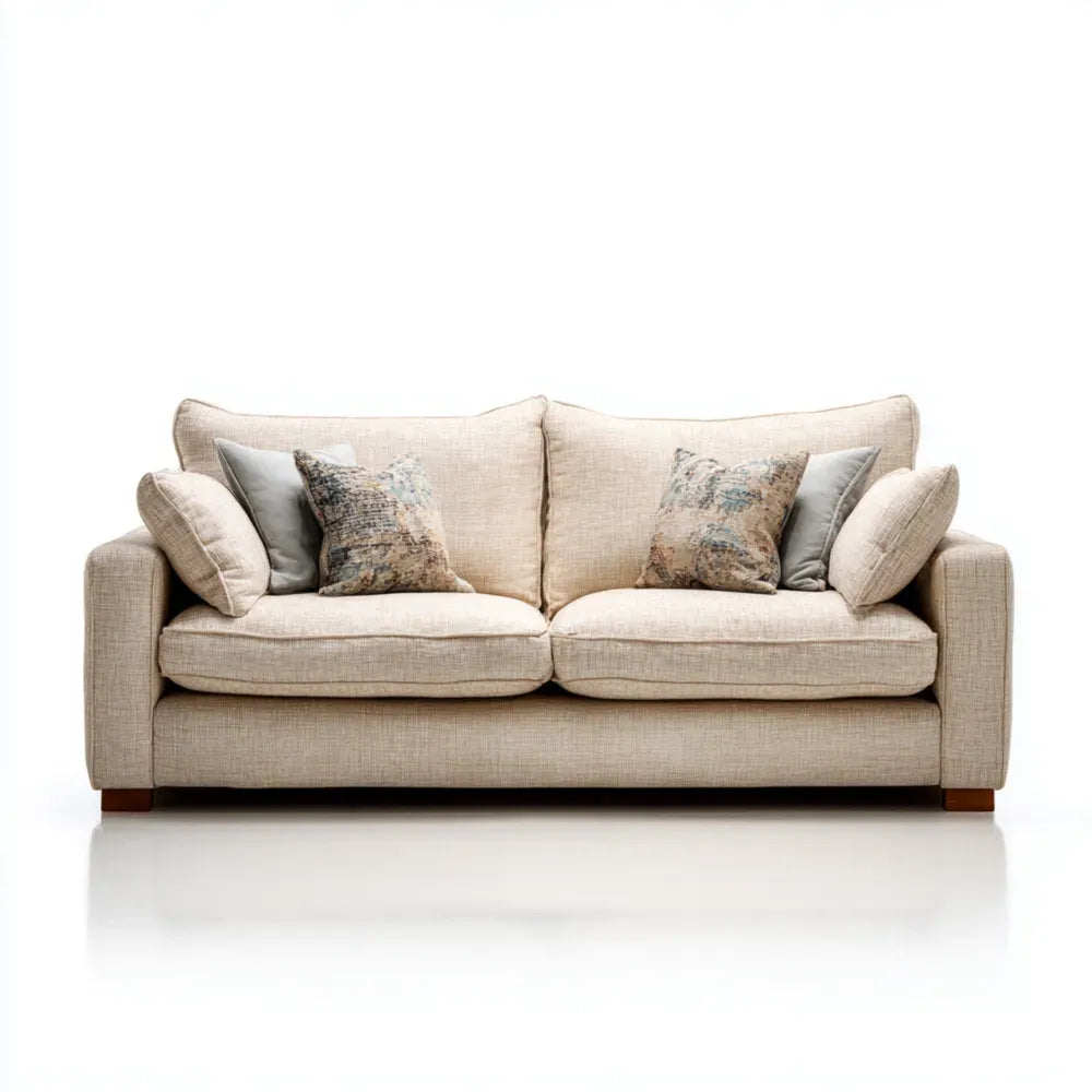 Stoffsofa-Set - Beige Polsterung